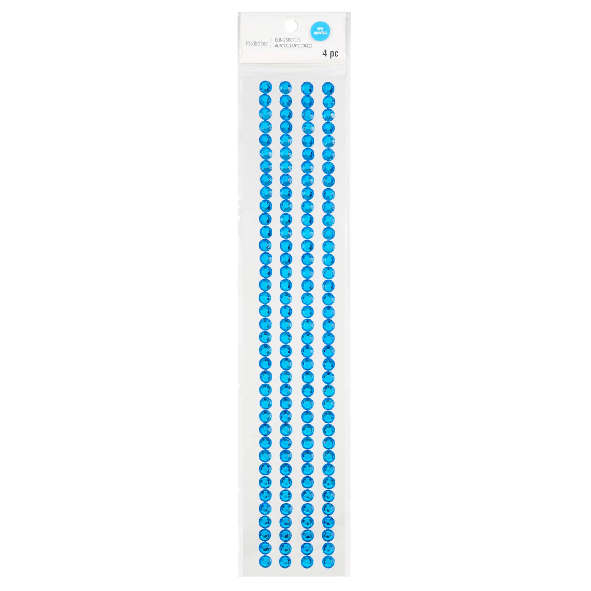 12 Packs: 4 ct. (48 total) Blue Bling Stickers by Recollections™